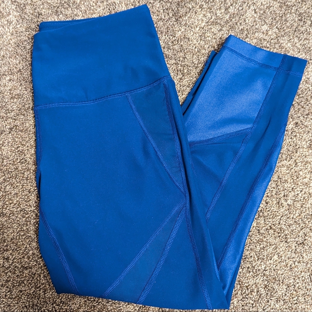 Medium Cobalt Blue 90Degrees Capri Leggings